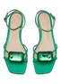 Detail View - Click To Enlarge - GIANVITO ROSSI - ‘Jaipur’ Crystal Embellished Leather Flat Sandals