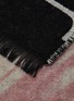 Detail View - Click To Enlarge - ALEXANDER MCQUEEN - Enlarged Logo Jacquard Brushstroke Silk Wool Blend Scarf