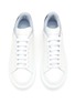 Detail View - Click To Enlarge - ALEXANDER MCQUEEN - ‘Larry’ Layered Heel Tab Leather Oversized Sneakers