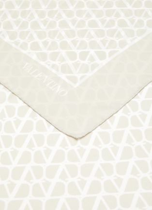 Detail View - Click To Enlarge - VALENTINO GARAVANI - VLogo Monogram Silk Scarf