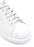 Detail View - Click To Enlarge - ALEXANDER MCQUEEN - ‘LARRY’ LOW TOP LACE UP CONTRAST TAB WEDGE SNEAKERS