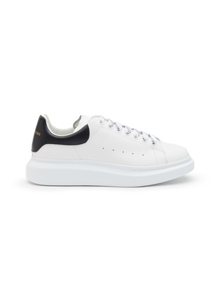 Main View - Click To Enlarge - ALEXANDER MCQUEEN - ‘LARRY’ LOW TOP LACE UP CONTRAST TAB WEDGE SNEAKERS