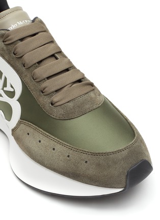 Detail View - Click To Enlarge - ALEXANDER MCQUEEN - ‘Sprint’ Logo Patch Low Top Lace Up Sneakers
