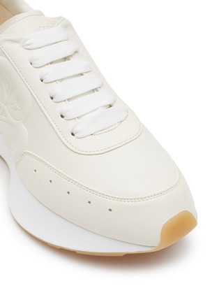 Detail View - Click To Enlarge - ALEXANDER MCQUEEN - ‘SPRINT’ LOW TOP LACE UP TONAL CREAM RUNNER
