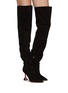 Figure View - Click To Enlarge - AMINA MUADDI - ‘Olivia’ 95 Suede Slouchy Thigh High Boots