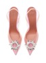 Detail View - Click To Enlarge - AMINA MUADDI - ‘Begum’ 95 Crystal Embellished PVC Heels