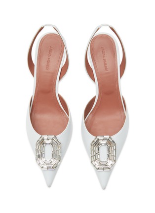 Detail View - Click To Enlarge - AMINA MUADDI - ‘Camelia’ 60 Leather Slingback Kitten Heels