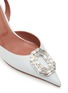 Detail View - Click To Enlarge - AMINA MUADDI - ‘Camelia’ 60 Leather Slingback Kitten Heels