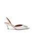 Main View - Click To Enlarge - AMINA MUADDI - ‘Camelia’ 60 Leather Slingback Kitten Heels