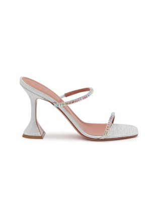 Main View - Click To Enlarge - AMINA MUADDI - ‘Gilda’ 95 Crystal Strap Sandal Heels