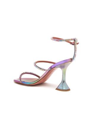  - AMINA MUADDI - ‘Gilda’ 95 Stone Embellished Iridescent Leather Heels