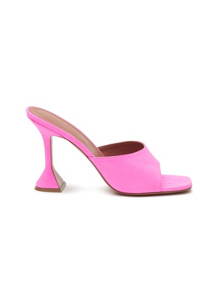 Main View - Click To Enlarge - AMINA MUADDI - ‘Lupita’ 95 Suede Square Toe Heeled Sandals