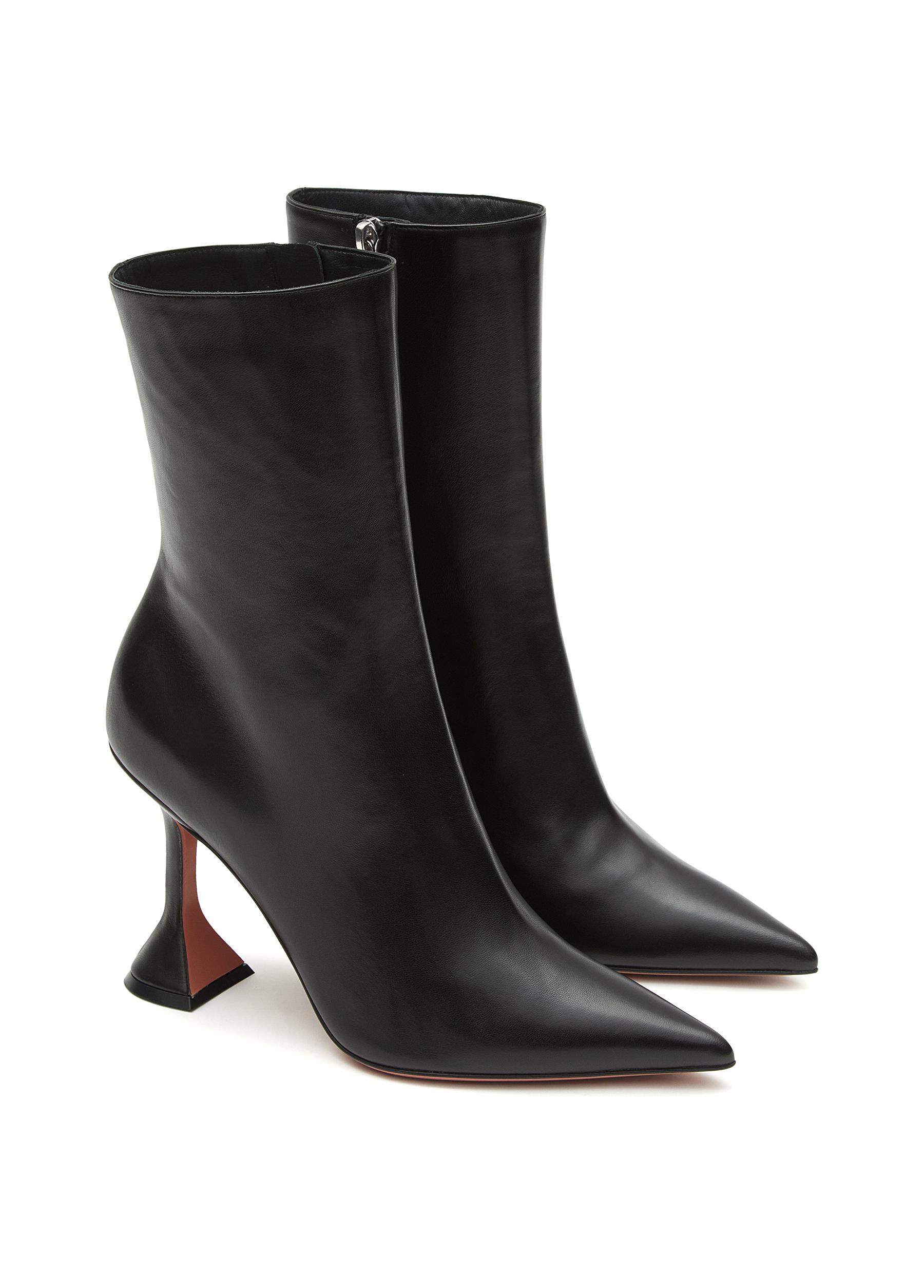 ‘GIORGIA’ 95 LEATHER HEELED ANKLE BOOTS