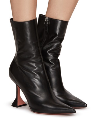 Figure View - Click To Enlarge - AMINA MUADDI - ‘Giorgia’ 95 Leather Heeled Ankle Boots