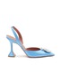 Main View - Click To Enlarge - AMINA MUADDI - ‘Begum’ 95 Crystal Embellished Point Toe Satin Slingback Heels