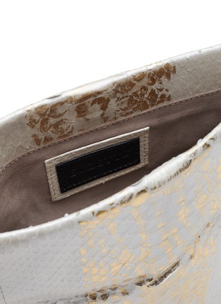 Detail View - Click To Enlarge - SUZETTE - SMALL ‘LEON’ BROOCH PYTHON LEATHER CLUTCH