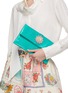 Figure View - Click To Enlarge - SUZETTE - SMALL ‘LEON’ BROOCH PYTHON LEATHERCLUTCH