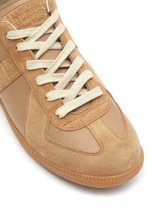 Detail View - Click To Enlarge - MAISON MARGIELA - ‘Replica’ Suede Leather Low Top Sneakers
