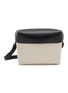 Main View - Click To Enlarge - JIL SANDER - ‘Lid’ Linen Canvas Leather Cover Crossbody Bag