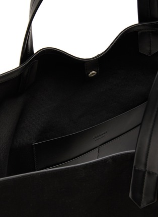 Detail View - Click To Enlarge - JIL SANDER - Leather Shoulder Strap Canvas Tote Bag
