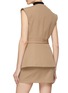 Back View - Click To Enlarge - BALMAIN - Belted Grain De Poudre Sleeveless Jacket