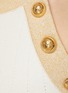  - BALMAIN - Gold Toned Button Knit Sleeveless Cropped Top