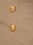 BALMAIN - Gold Toned Button Grain De Poudre Skirt