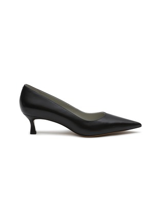 Main View - Click To Enlarge - EQUIL - ‘ROMA’ POINT TOE LEATHER PUMPS