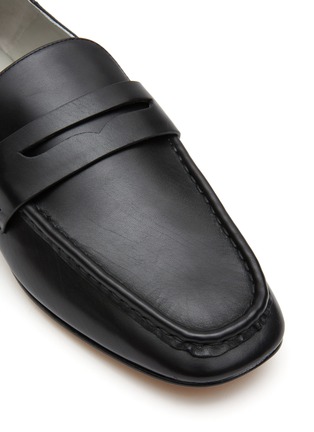 Detail View - Click To Enlarge - EQUIL - ‘LONDON’ FLAT SQUARE TOE LEATHER PENNY LOAFERS