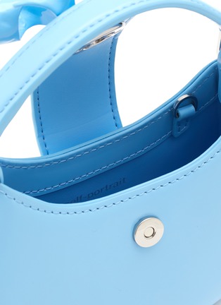 Detail View - Click To Enlarge - SELF-PORTRAIT - Micro ‘Bow Curve’ Leather Hobo Bag