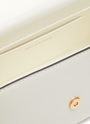 Detail View - Click To Enlarge - SELF-PORTRAIT - Mini ‘Bow’ Leather Crossbody Bag