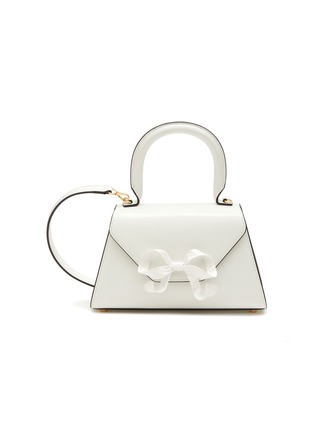 Main View - Click To Enlarge - SELF-PORTRAIT - Mini ‘Bow’ Leather Crossbody Bag