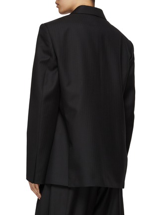 Back View - Click To Enlarge - ALAÏA - Herringbone Oversized Double Breasted Blazer