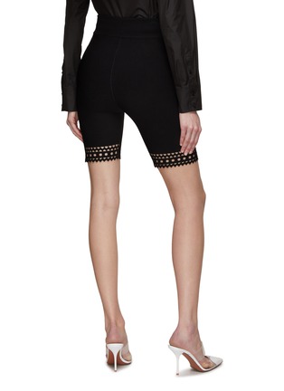 Back View - Click To Enlarge - ALAÏA - Vienne Motif Peforated Shorts