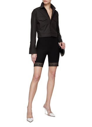 Figure View - Click To Enlarge - ALAÏA - Vienne Motif Peforated Shorts