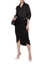 Figure View - Click To Enlarge - ALAÏA - Belted Buckle 'Wrap Midi Skirt