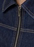  - ALAÏA - Elasticated Hem Front Zip Cropped Denim Jacket