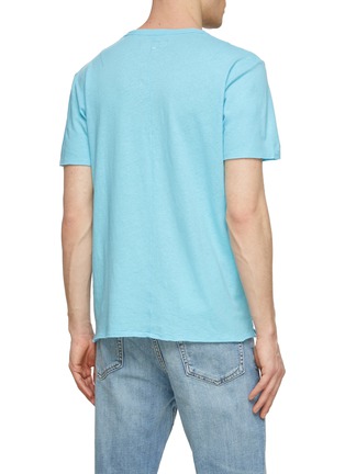 Back View - Click To Enlarge - RAG & BONE - ‘Slub’ Crewneck Short Sleeve Linen Cotton Blend T-Shirt