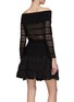 Back View - Click To Enlarge - ALAÏA - Boat Neck Vienne Motif Long Sleeve Top