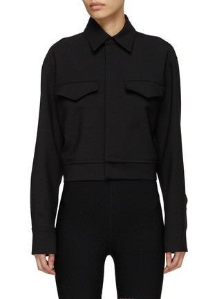 Main View - Click To Enlarge - ALAÏA - Virgin Wool Blend Cropped Shirt Jacket