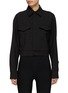 Main View - Click To Enlarge - ALAÏA - Virgin Wool Blend Cropped Shirt Jacket