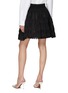 Back View - Click To Enlarge - ALAÏA - Elasticated Waist Lace Trim Mini Skirt