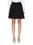 Main View - Click To Enlarge - ALAÏA - Elasticated Waist Lace Trim Mini Skirt
