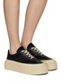 Figure View - Click To Enlarge - MM6 MAISON MARGIELA - Leather Platform Low Top Sneakers