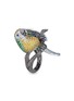 Main View - Click To Enlarge - ROBERTO COIN - Animalier Diamond Ruby Sapphire Prasiolite 18K White Gold Parrot Ring — Size 14mm