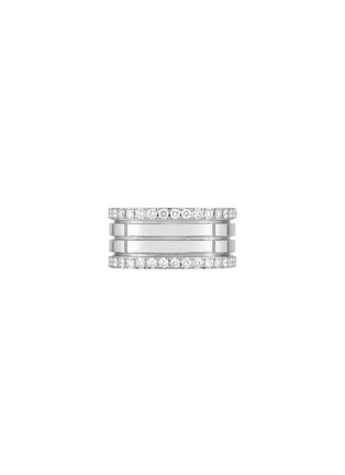 Main View - Click To Enlarge - ROBERTO COIN - Portofino Diamond Ruby 18K White Gold Ring — Size 13mm