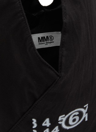Detail View - Click To Enlarge - MM6 MAISON MARGIELA - Logo Print Cotton Japanese Tote Bag