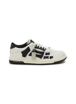Main View - Click To Enlarge - AMIRI - ‘SKEL’ LOW TOP LACE UP LEATHER SNEAKERS