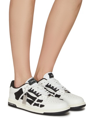 Figure View - Click To Enlarge - AMIRI - ‘SKEL’ LOW TOP LACE UP LEATHER SNEAKERS
