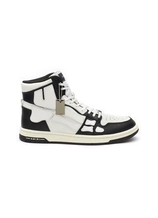 Main View - Click To Enlarge - AMIRI - ‘SKEL’ HIGH TOP LACE UP LEATHER SNEAKERS